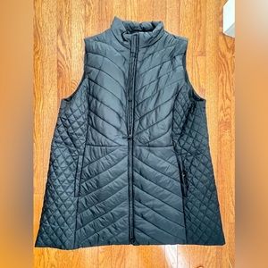 NWT Talbots Black Long Puffer Vest Primaloft Size 3x $ 179